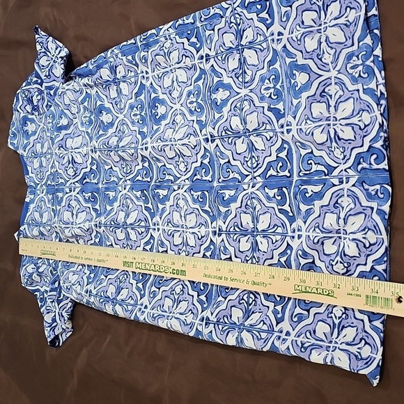 The Limited Blue & White Floral Short Sleeve Lined Shift Dress Size M - Picture 4 of 9